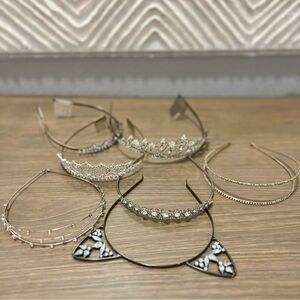 7 Princess Bundle crystal Tiara Headbands Dress Up Costume Dressy Formal Bling